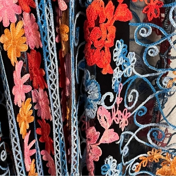 Anthropologie Eva Franco Embroidered Lined Mini Dress (see measurements) - Picture 11 of 12